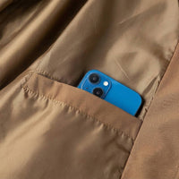 Matte Bomber Jacket with Metal Zipper and Rib Knit Trim for Men