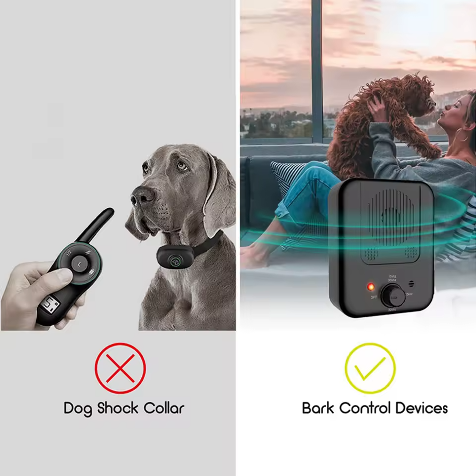 Ultrasonic Dog Bark Control Device with Three Selectable Levels, Rechargeable Battery and Charging Cable