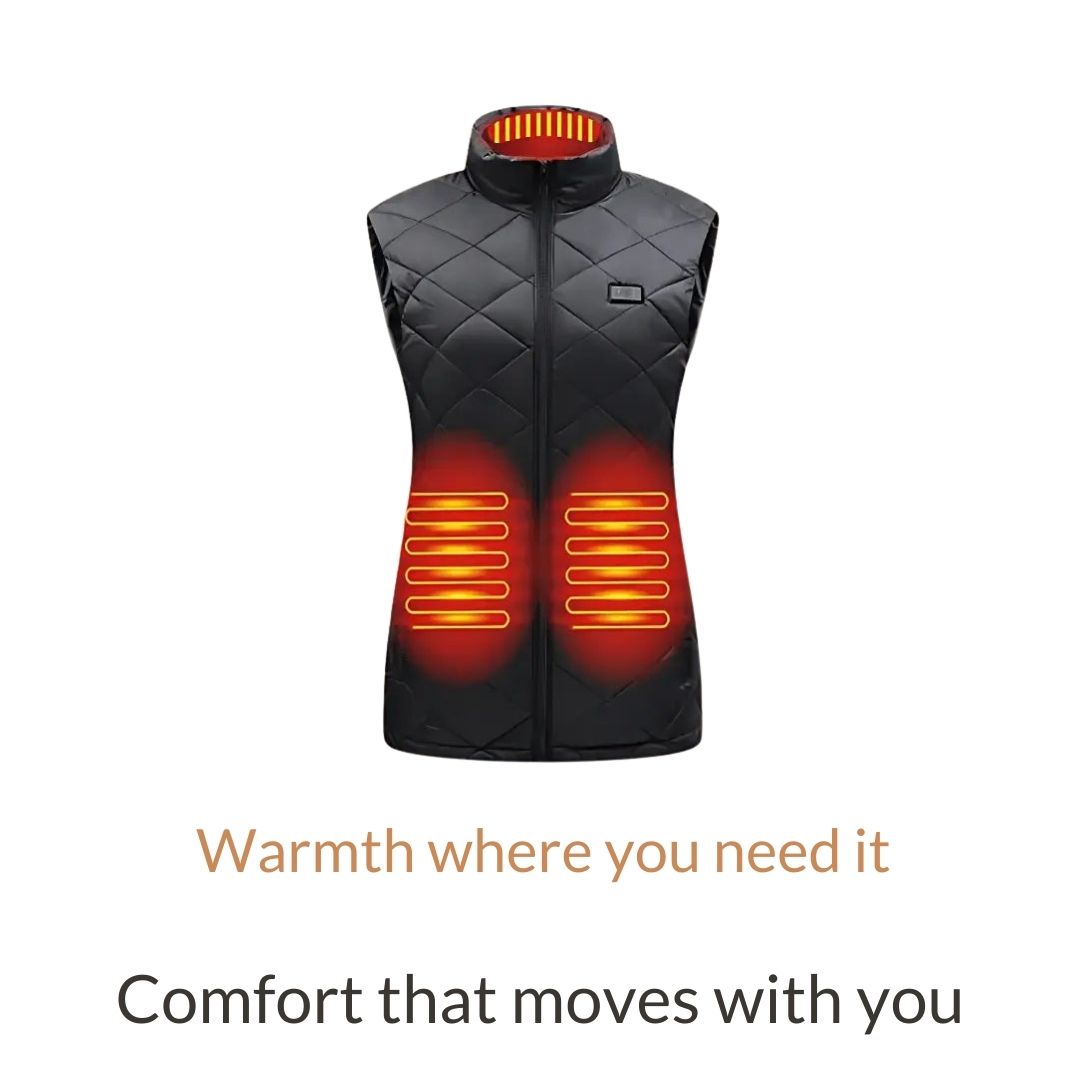 Heated Gilet with Nine Zones and Three Temperature Levels, 10-Hour Runtime