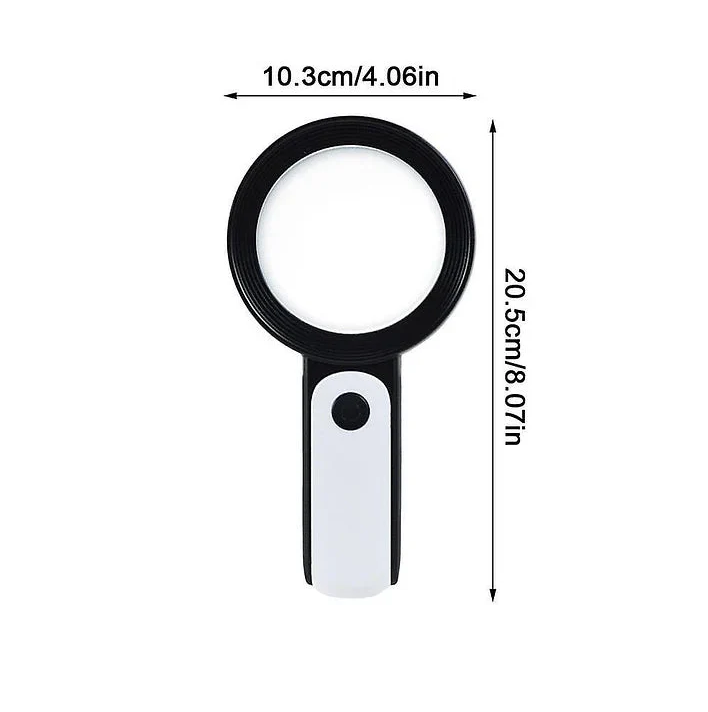 30X Magnifying Glass with LED Lights and Scratch Resistant Lens