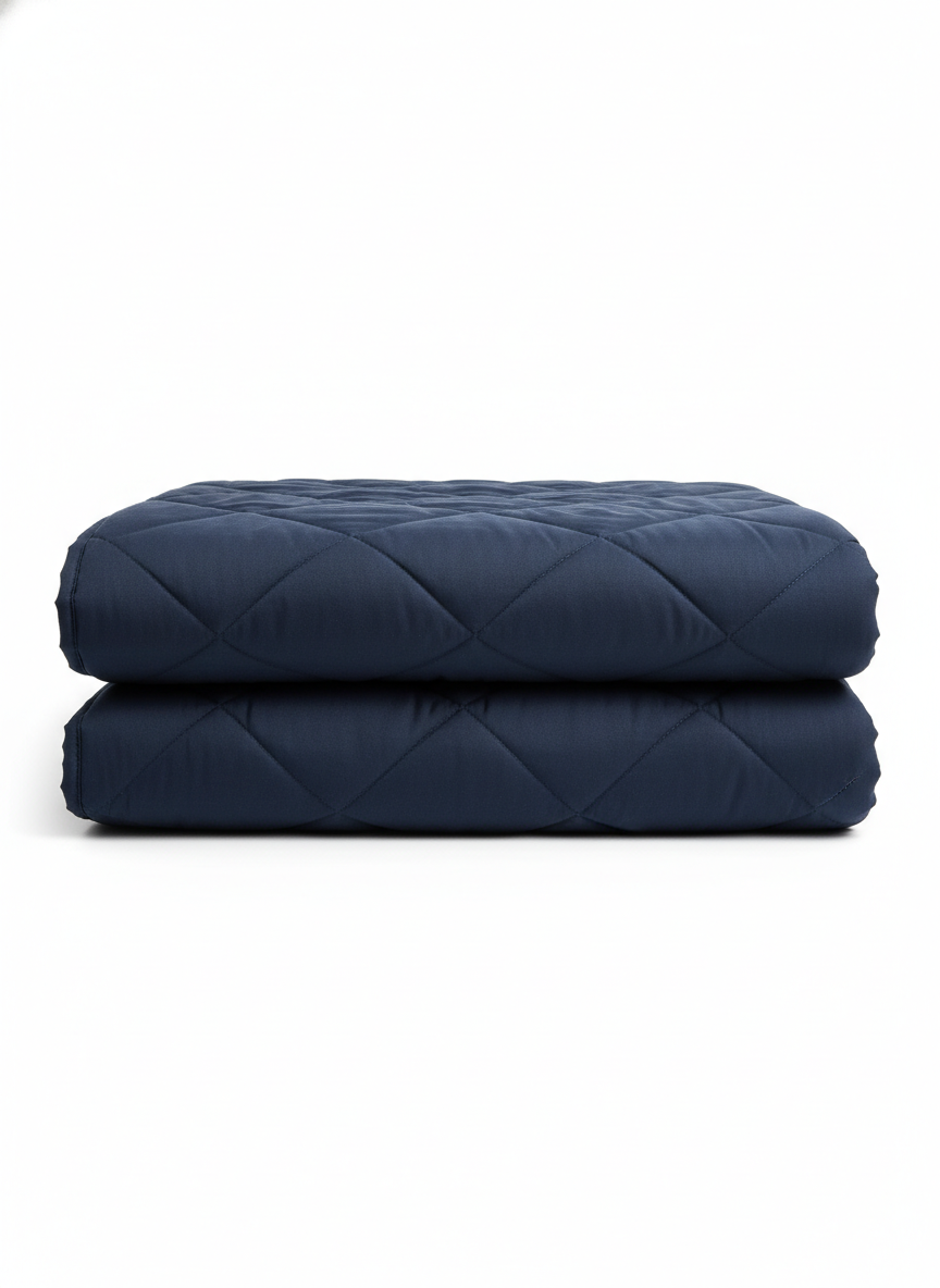 Blue Quilted Blanket