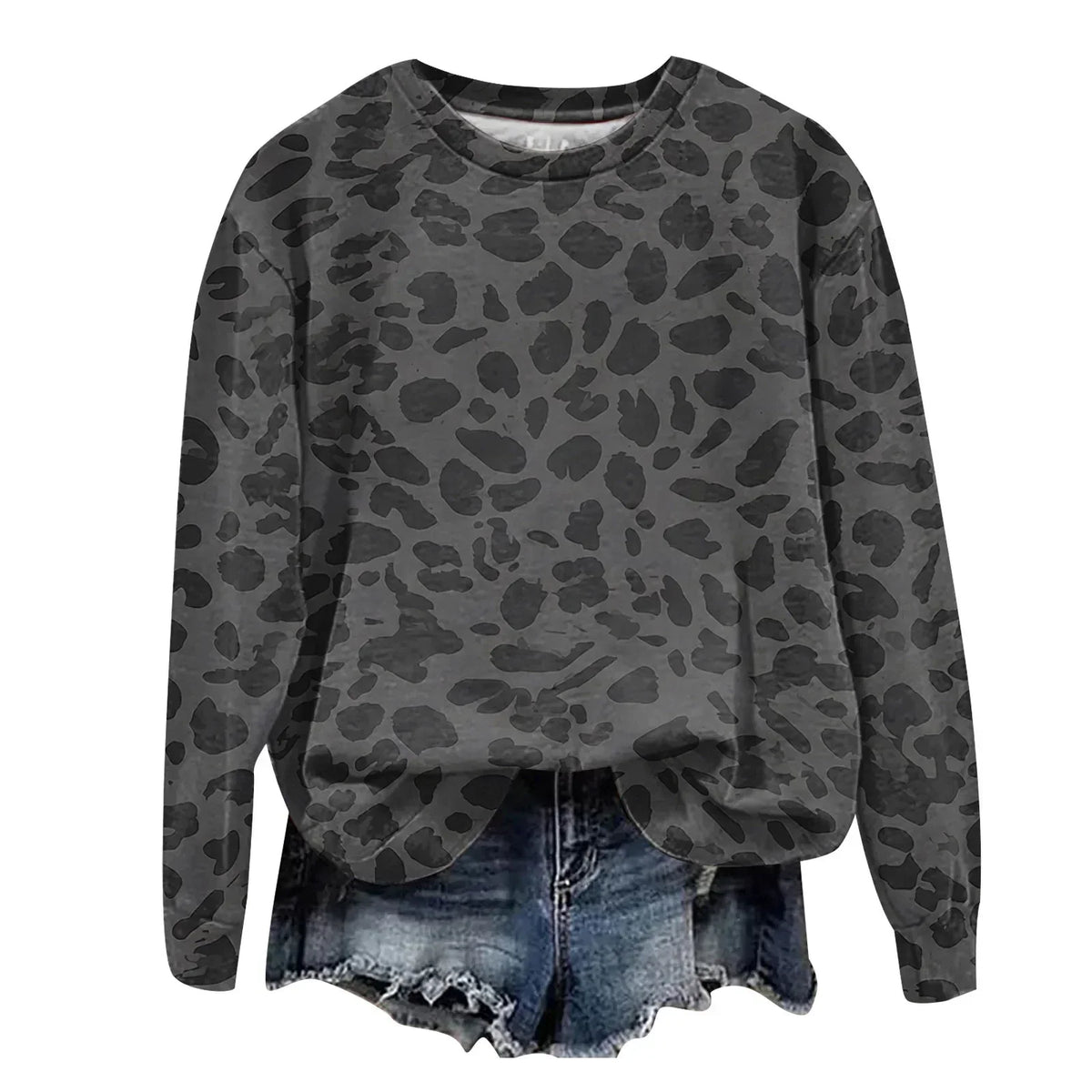 Leopard Print Oversized Sweatshirt - Lana