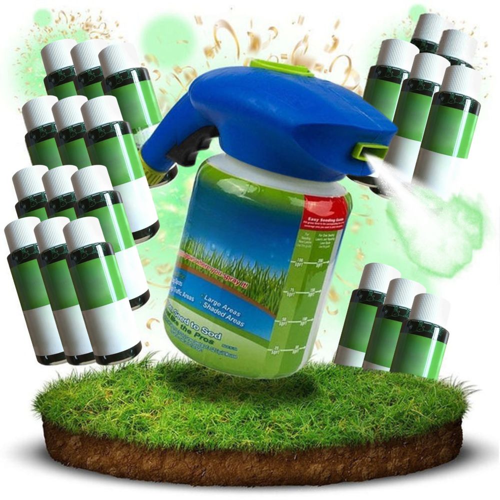 Lawn Seeding Spray System With Liquid Grass Seed