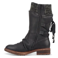 Womens Low Heel Ankle Boots with Warm Lining in Five Colors for Cold Weather Outings
