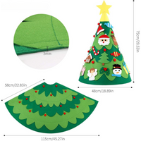 Felt Christmas Tree Wall Hanging with 28 Felt Ornaments for Kids