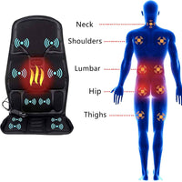 Massage Chair Pad with Heated Back and Neck for Car and Home