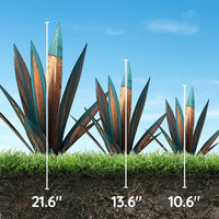 Decorative Plant Sculpture Featuring Agave Americana In Metal