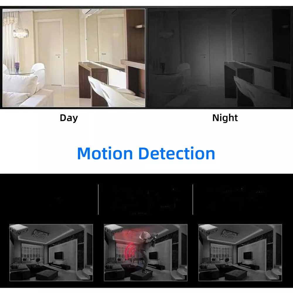 Compact Home Security Camera with 1080p Resolution and 26ft Night Vision