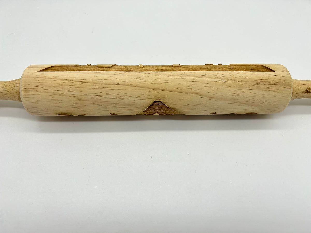 Nativity Pattern Rolling Pin for Embossing Sugar Cookies, Springerle, Fondant, Clay and Salt Dough