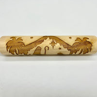 Nativity Pattern Rolling Pin for Embossing Sugar Cookies, Springerle, Fondant, Clay and Salt Dough