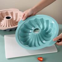 Silicone Cake Mold with Raised Decorative Pattern and Nonstick Release, Dishwasher Safe
