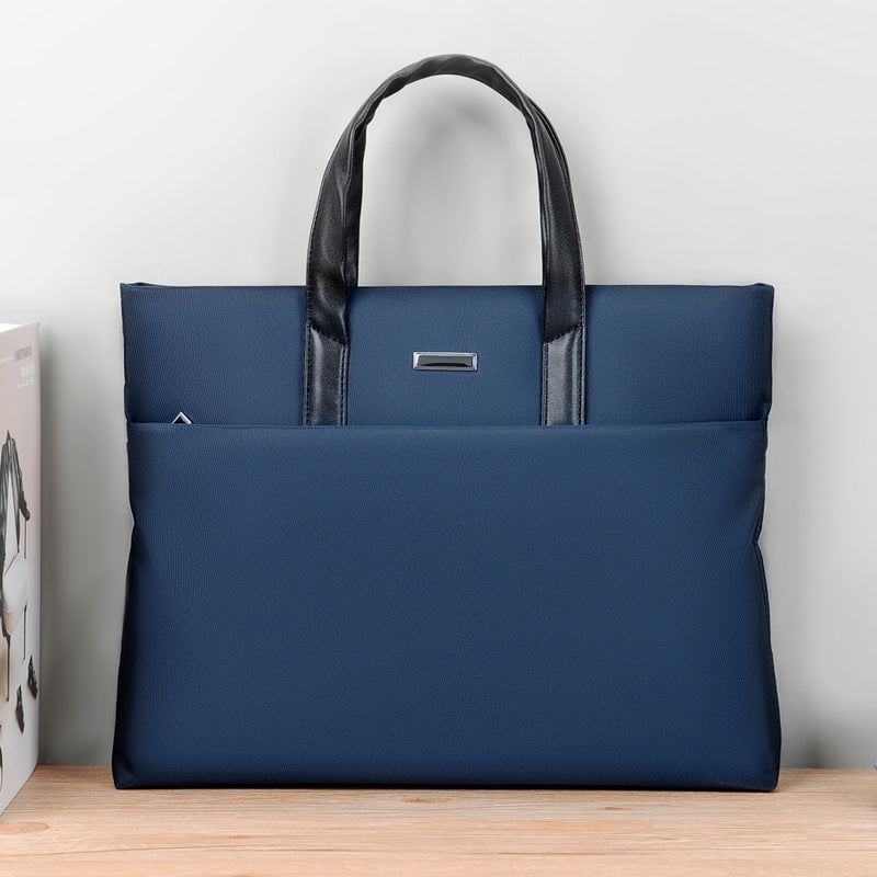 Business Tote Bag for Laptops with Multiple Interior Pockets and Padded Handles