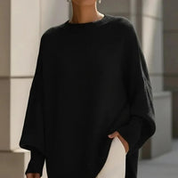 Oversized Crew Neck Knitted Sweater - Kathryn
