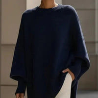 Oversized Crew Neck Knitted Sweater - Kathryn