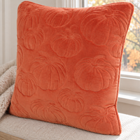 Orange Stitched Pumpkin Pillow - Interior Delights