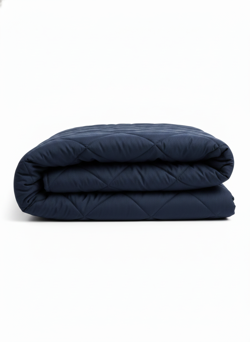 Blue Quilted Blanket