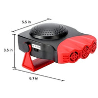 Portable 12V Car Windshield Defroster with Rotating Base and Three Adjustable Vents