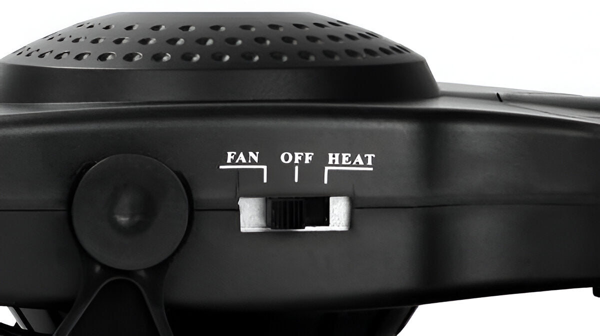Portable 12V Car Windshield Defroster with Rotating Base and Three Adjustable Vents