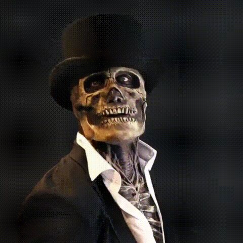 Full Head Skeleton Mask with Exposed Brain Design for Halloween Parties