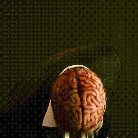 Full Head Skeleton Mask with Exposed Brain Design for Halloween Parties