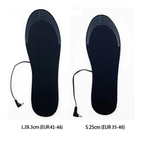 Rechargeable Heated Insoles with Dual Zone Heating and USB Charging, Trimmable US 4-12