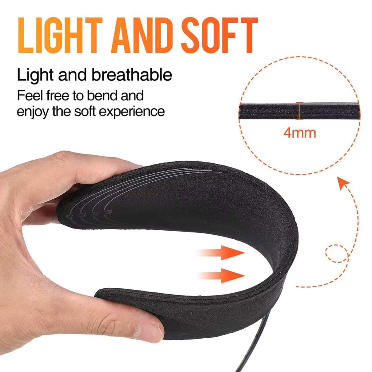 Rechargeable Heated Insoles with Dual Zone Heating and USB Charging, Trimmable US 4-12