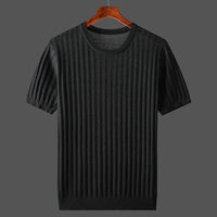 Sullivan | Ribbed Crewneck Cashmere T-Shirt for Men