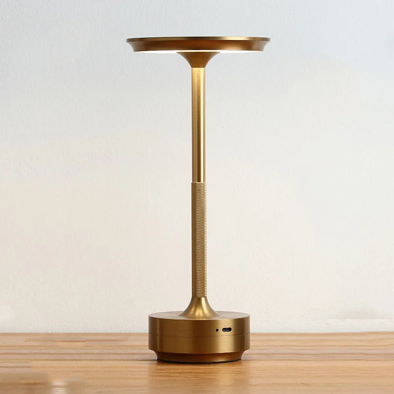 Cordless LED Table Lamp with Touch Dimming and USB Charging, 11.2 Inch