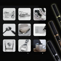 Metallic Paint Pen Set with Fine, Medium and Broad Tips for Craft Projects