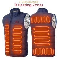 Power Bank Heated Jacket with 9 Zones and 3 Temperature Settings