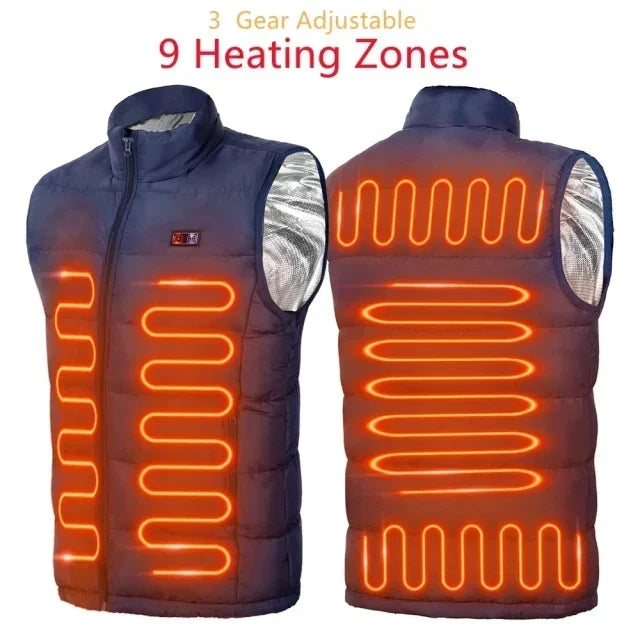 Power Bank Heated Jacket with 9 Zones and 3 Temperature Settings