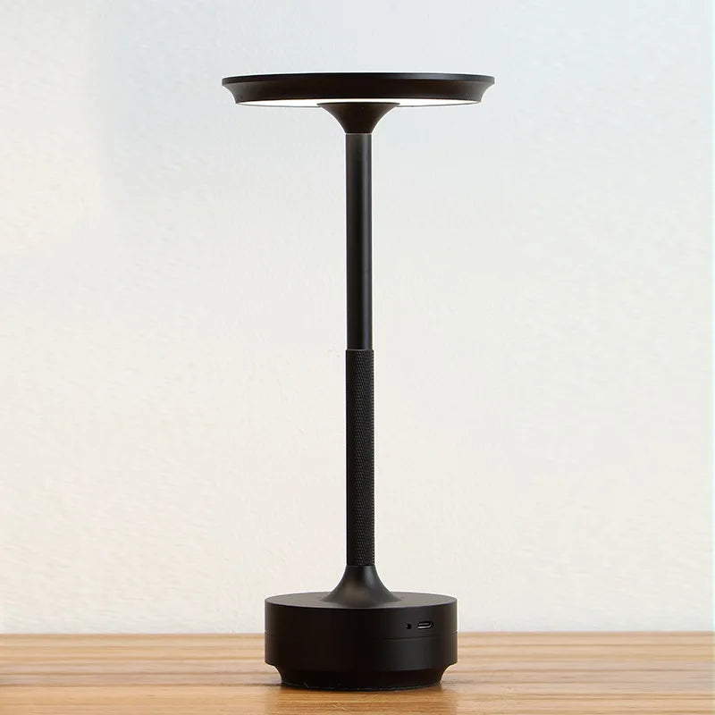 Cordless LED Table Lamp with Touch Dimming and USB Charging, 11.2 Inch