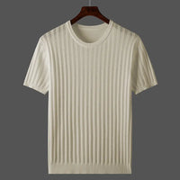 Sullivan | Ribbed Crewneck Cashmere T-Shirt for Men