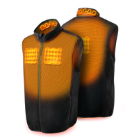 Mens Heated Knit Vest with Four Heating Zones and Rechargeable Battery for Cold Weather