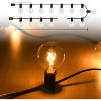 LED String Lights for Outdoor Patios with Shatterproof Plastic Bulbs and Connectable Cord