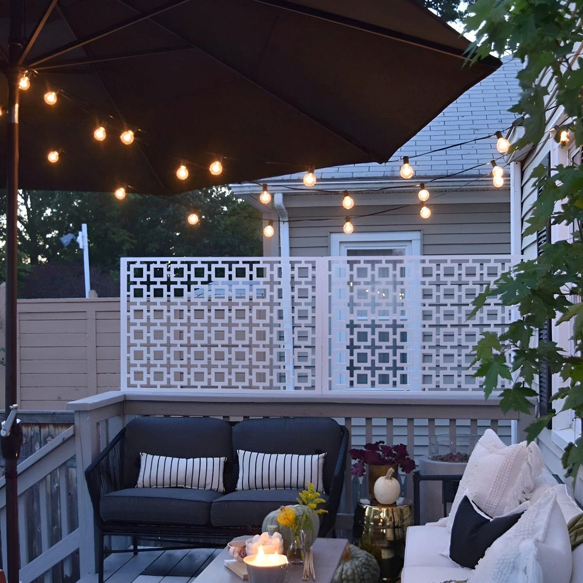 LED String Lights for Outdoor Patios with Shatterproof Plastic Bulbs and Connectable Cord