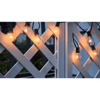LED String Lights for Outdoor Patios with Shatterproof Plastic Bulbs and Connectable Cord