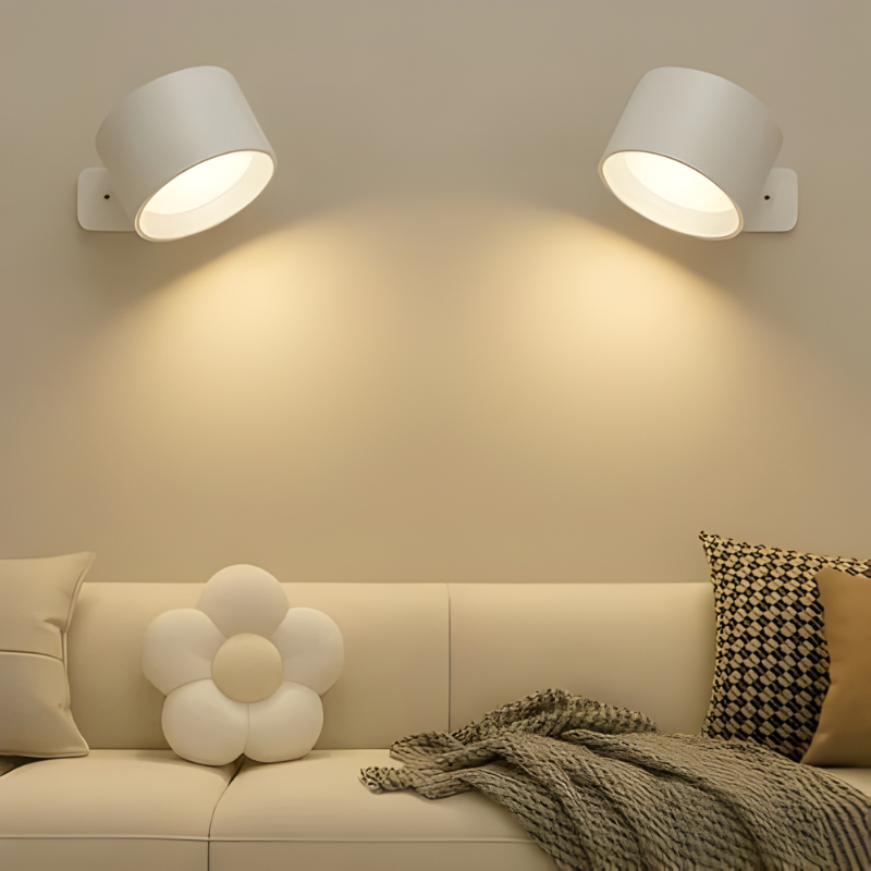 Rechargeable Wall Lamp with Magnetic Ball Rotation and Touch Control, Three Color Temperatures