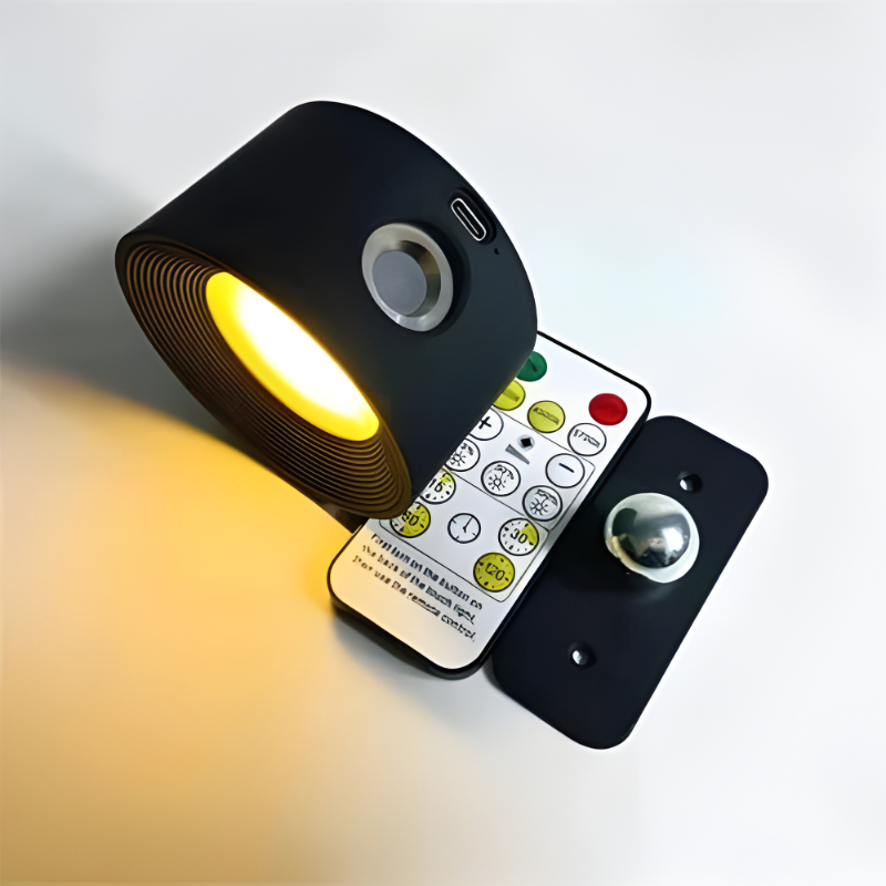 Rechargeable Wall Lamp with Magnetic Ball Rotation and Touch Control, Three Color Temperatures