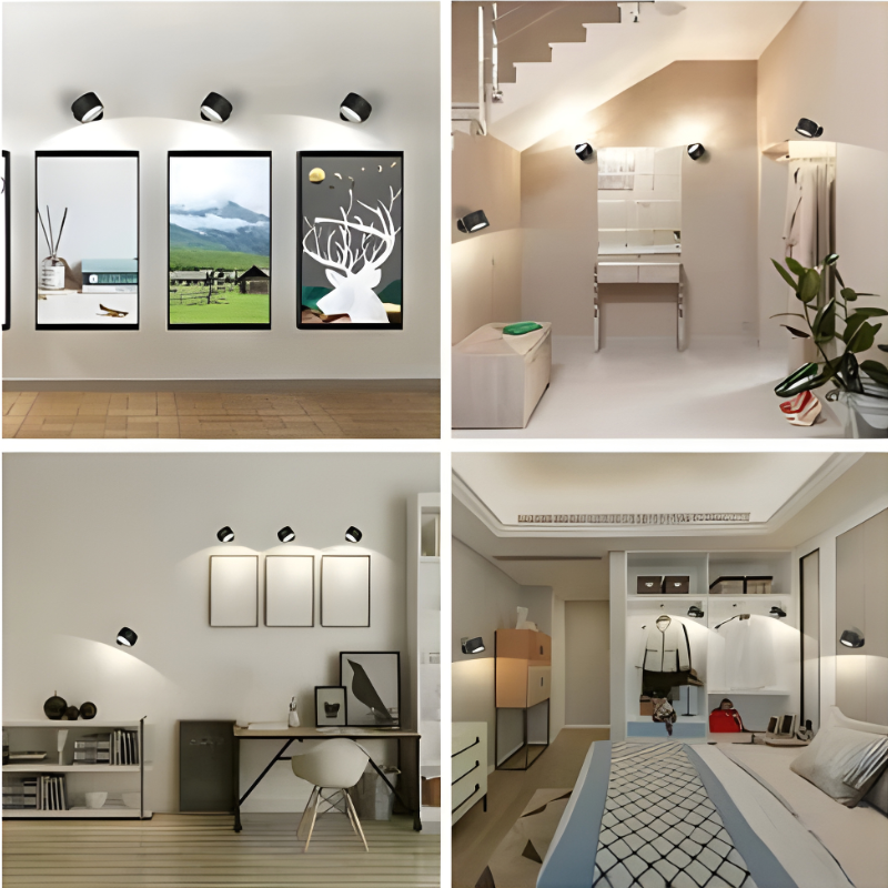 Rechargeable Wall Lamp with Magnetic Ball Rotation and Touch Control, Three Color Temperatures