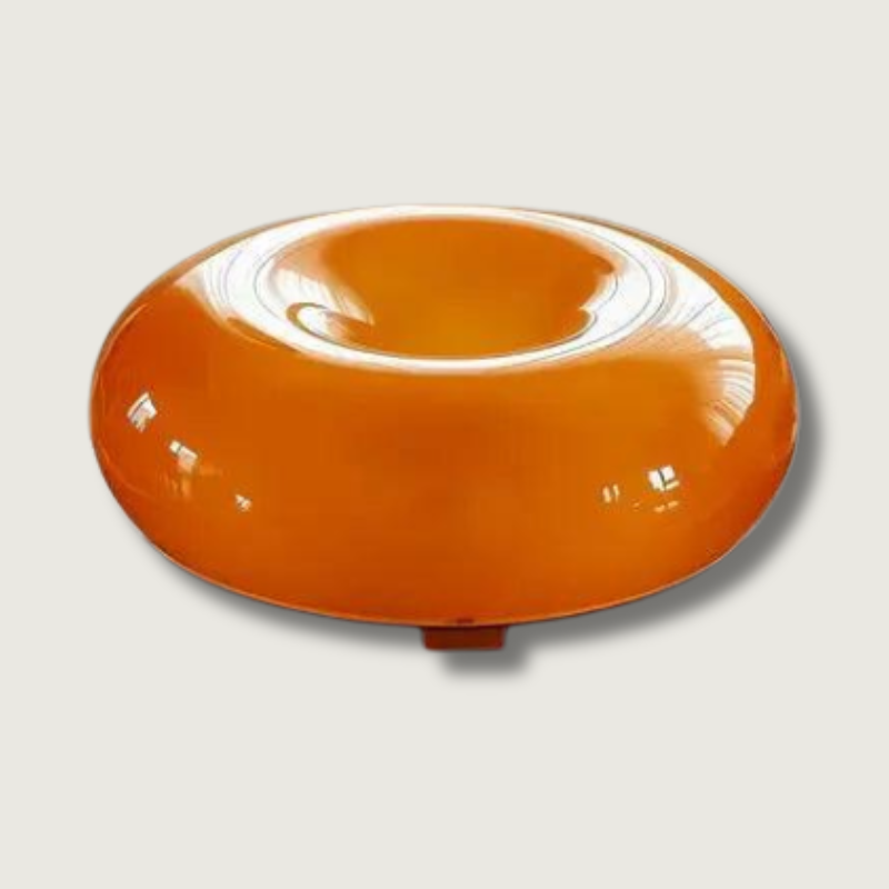 Glass Donut Table Lamp with Dimmable LED and Touch Control for Desks Walls and Hallways