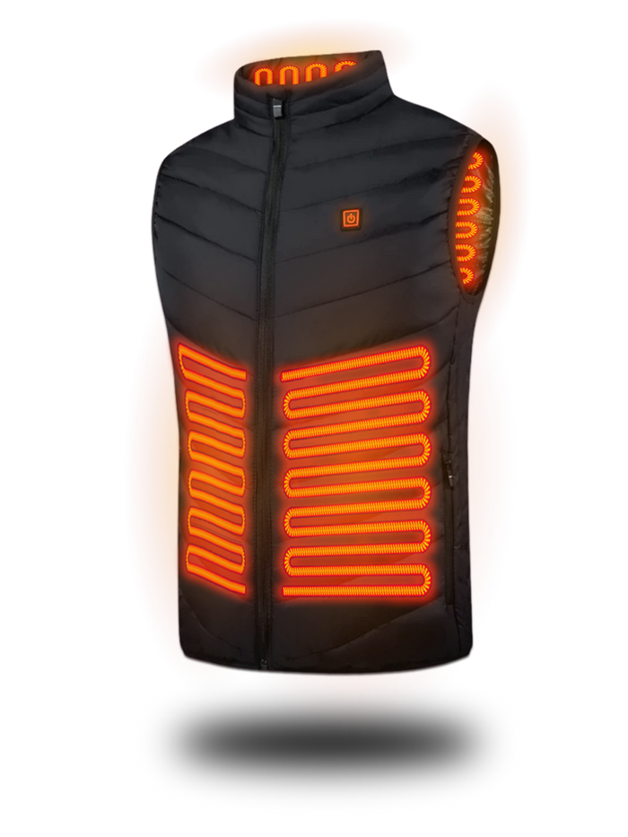 Thermal Heated Vest with Three Carbon Fiber Zones and 12 Hour Runtime for Cold Weather