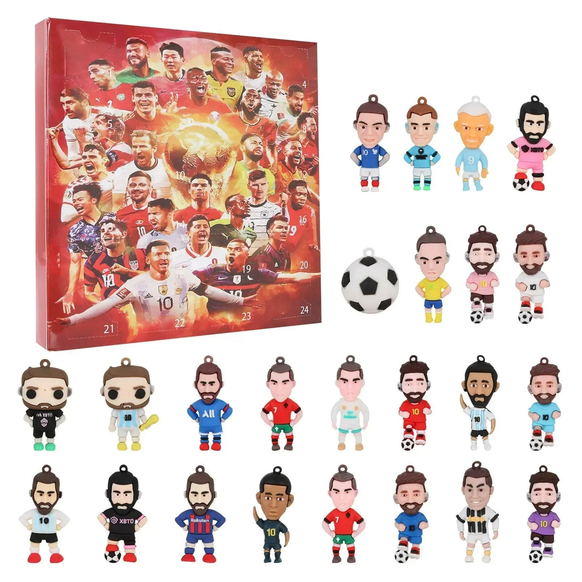 Football Advent Calendar of 24 Surprise Toys with Five Style Options for Young Fans