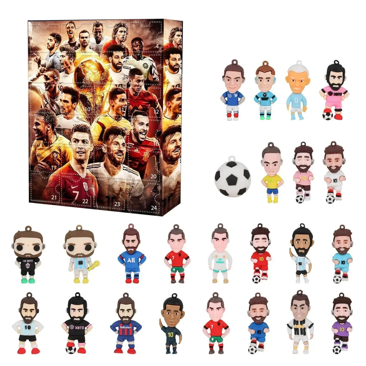 Football Advent Calendar of 24 Surprise Toys with Five Style Options for Young Fans