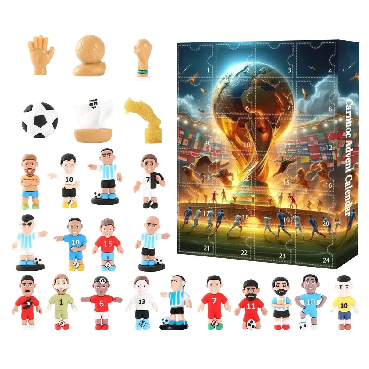 Football Advent Calendar of 24 Surprise Toys with Five Style Options for Young Fans