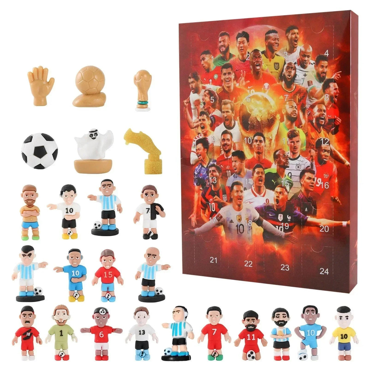 Football Advent Calendar of 24 Surprise Toys with Five Style Options for Young Fans