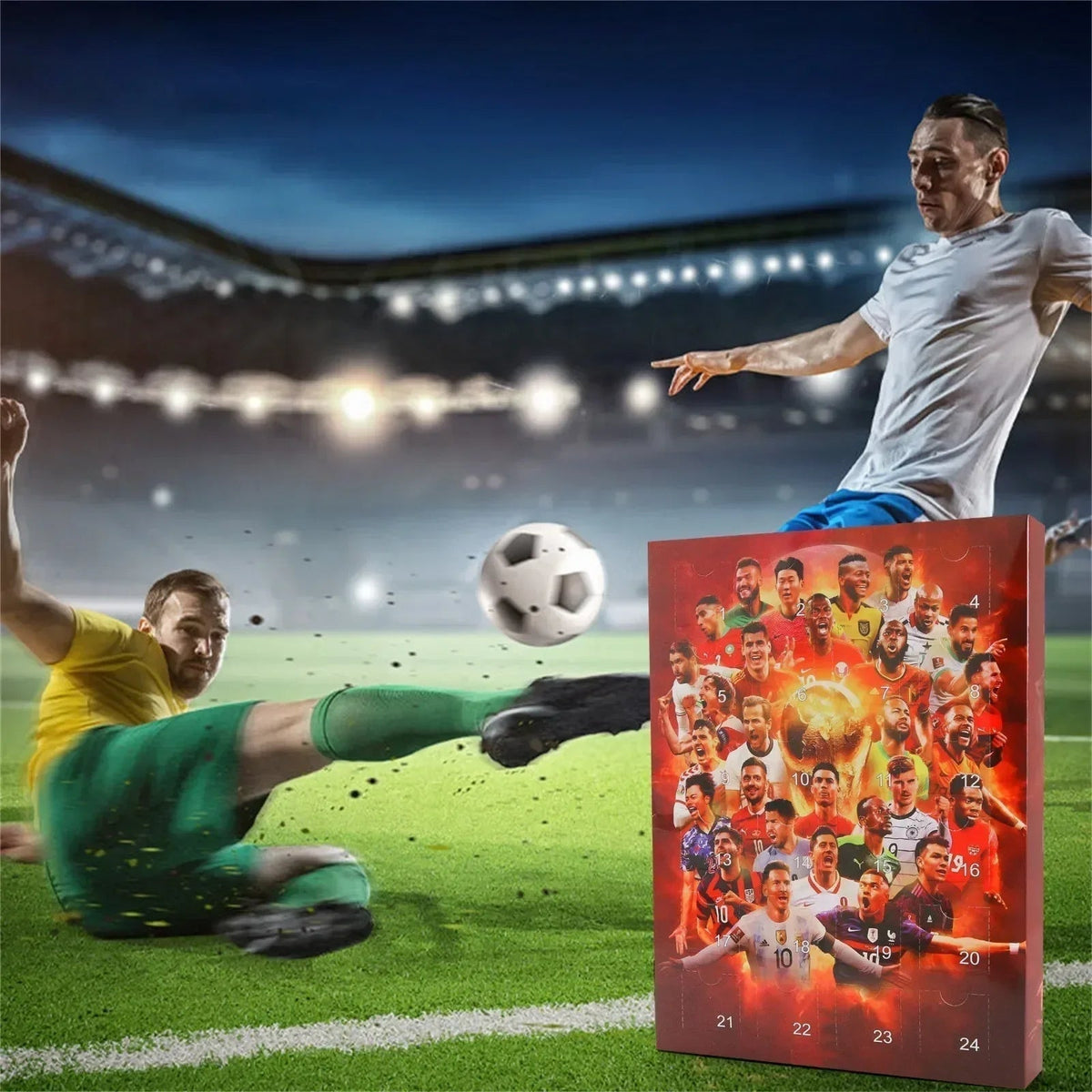 Football Advent Calendar of 24 Surprise Toys with Five Style Options for Young Fans