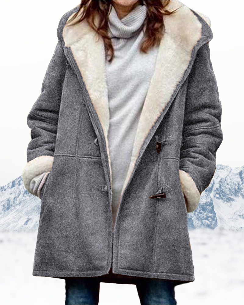 Duffle Coat with Sherpa Lining and Toggle Fastenings for Regular Fit
