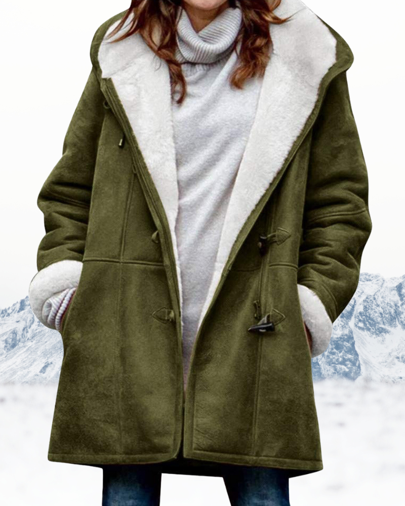 Duffle Coat with Sherpa Lining and Toggle Fastenings for Regular Fit