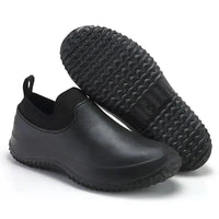 Work Shoes with Slip On Design and Textured Tread, Water Resistant Upper